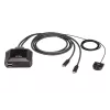 ATEN 2-porttinen USB-C 4K DisplayPort KVM-kytkin kaukosäätimellä portin valintaan