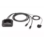 ATEN 2-porttinen USB-C 4K DisplayPort KVM-kytkin kaukosäätimellä portin valintaan