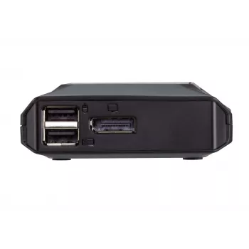 ATEN 2-porttinen USB-C 4K DisplayPort KVM-kytkin kaukosäätimellä portin valintaan