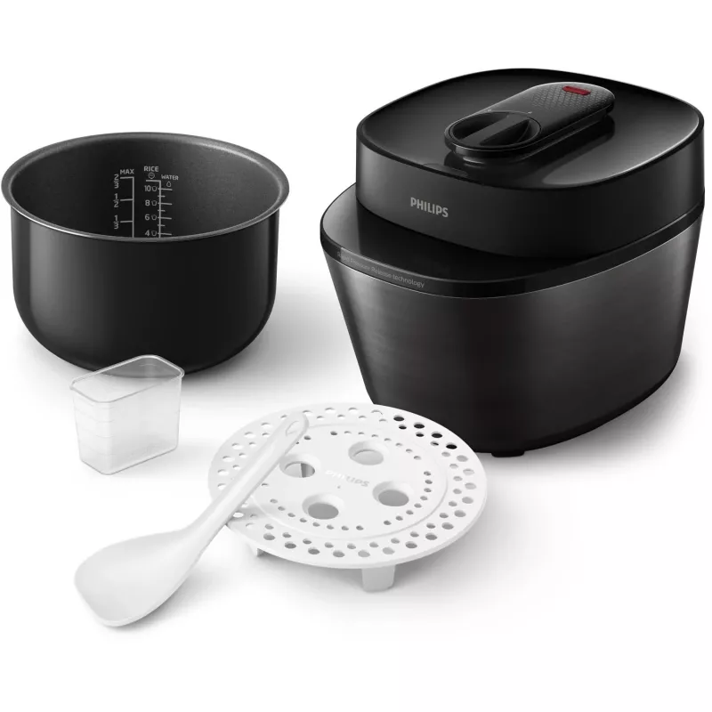 Sähköinen painekattila Philips HD2151/40 — 5 L, 1000 W, 34 automaattiohjelmaa, musta