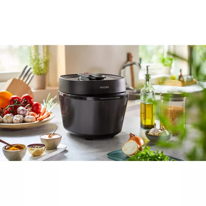 Sähköinen painekattila Philips HD2151/40 — 5 L, 1000 W, 34 automaattiohjelmaa, musta