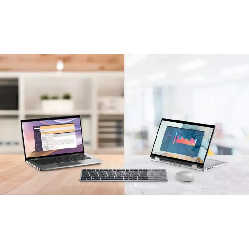 Näppäimistö DELL KB740 Office RF Wireless + Bluetooth QWERTY US International harmaa musta
