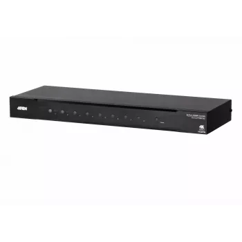 ATEN 8-porttinen True 4K HDMI-kytkin, HDMI, metalli, musta, 60 Hz, 3 m, 1920 x 1080 (HD 1080), 3840 x 2160, 4096 x 2160