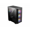 PC-kotelo MSI MAG FORGE M100A Micro Tower musta karkaistu lasi, 3x120mm etutuulettimet, RGB, microATX/Mini-ITX