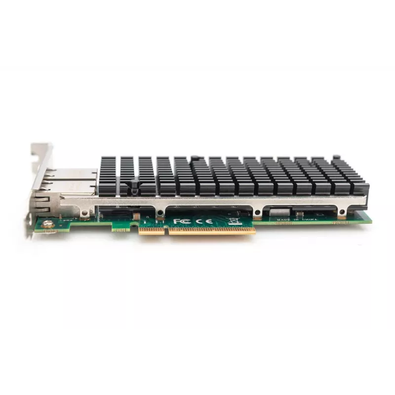 DIGITUS Ethernet-palvelinsovitin – 10 Gbit/s kaksiporttinen PCIe X8, Intel X540 BT2