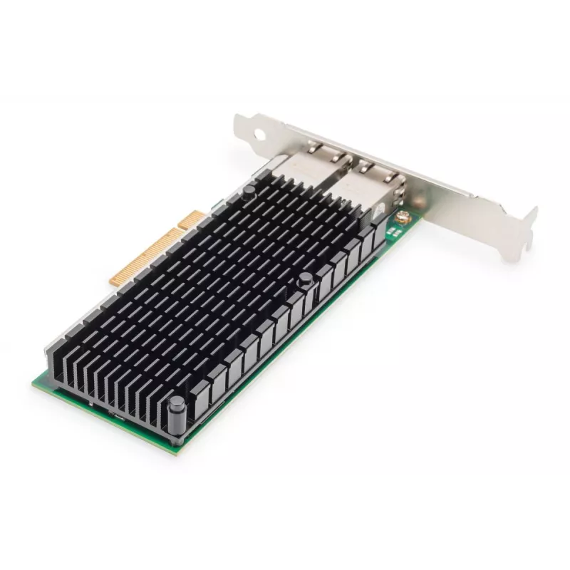DIGITUS Ethernet-palvelinsovitin – 10 Gbit/s kaksiporttinen PCIe X8, Intel X540 BT2
