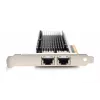 DIGITUS Ethernet-palvelinsovitin – 10 Gbit/s kaksiporttinen PCIe X8, Intel X540 BT2