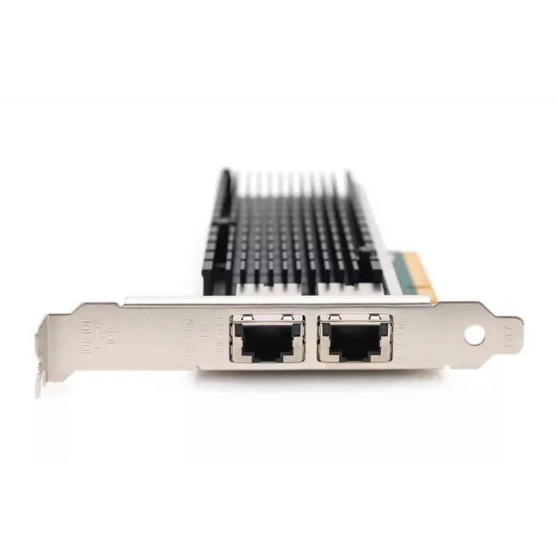 DIGITUS Ethernet-palvelinsovitin – 10 Gbit/s kaksiporttinen PCIe X8, Intel X540 BT2
