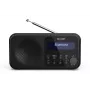 Sharp DR-P420(BK) Tokyo kannettava digitaaliradio, kannettava, digitaalinen, DAB, DAB+, UKW, automaattinen haku, automaattinen viritys, 2 W, AAC