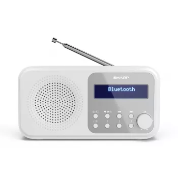 Sharp DR-P420(WH) Tokyo kannettava digitaaliradio, kannettava, digitaalinen, DAB, DAB+, FM, automaattinen haku, automaattinen viritys, 2 W, AAC