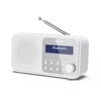 Sharp DR-P420(WH) Tokyo kannettava digitaaliradio, kannettava, digitaalinen, DAB, DAB+, FM, automaattinen haku, automaattinen viritys, 2 W, AAC