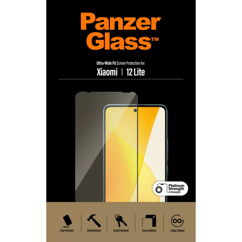 Näytönsuojus PanzerGlass Xiaomi 12 Lite Ultra-Wide Fit, naarmu- ja iskunkestävä