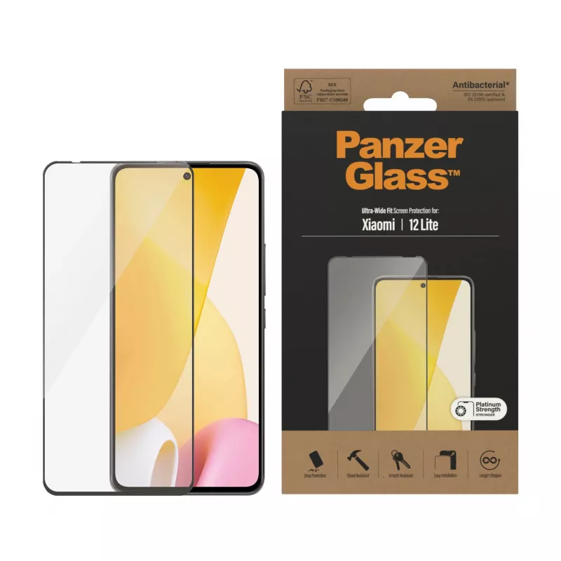 Näytönsuojus PanzerGlass Xiaomi 12 Lite Ultra-Wide Fit, naarmu- ja iskunkestävä