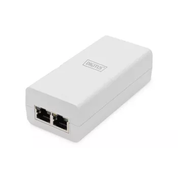 DIGITUS Gigabit Ethernet PoE+ injektori 802.3at, 30 W, pieni kotelo, valkoinen