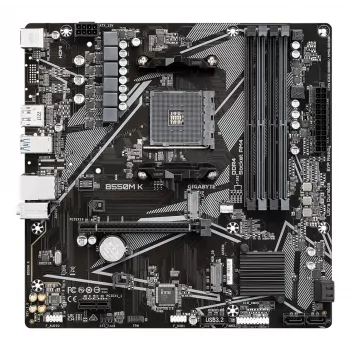 GIGABYTE B550M K emolevy - AMD Ryzen 5000 prosessorit, jopa 4733MHz DDR4, 1xPCIe 4.0 + 1xPCIe 3.0 M.2, 1GbE LAN, USB 3.2 Gen 1