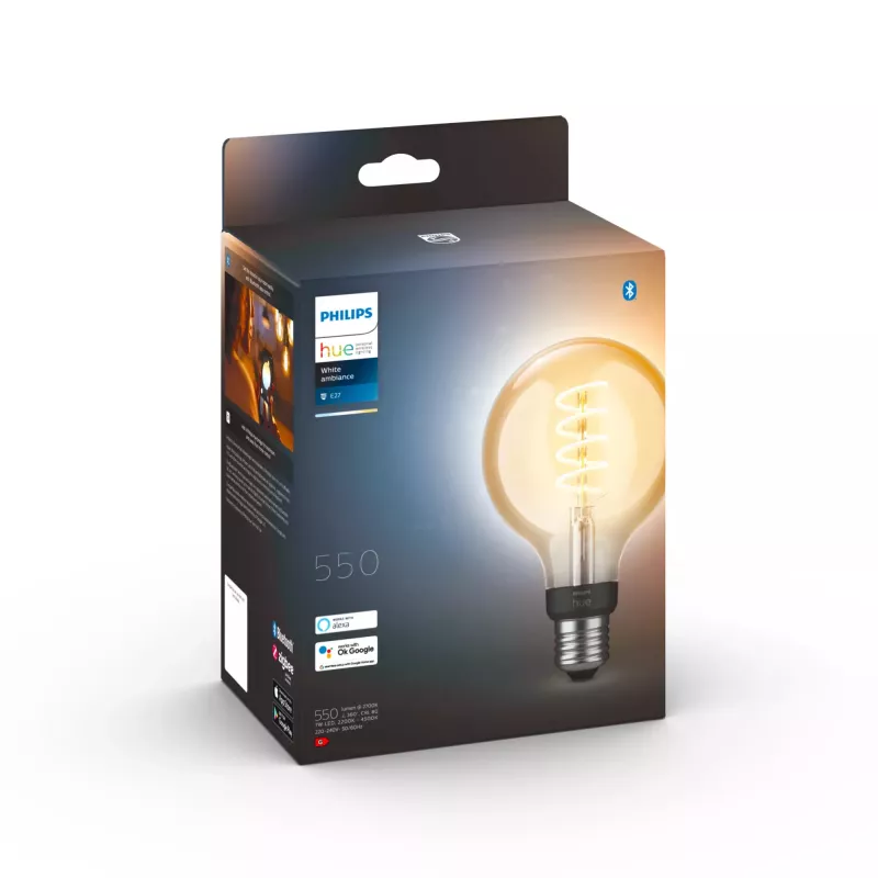 Älylamppu Philips G93 Globe E27 — LED 7 W, Bluetooth & Zigbee, 95×150 mm