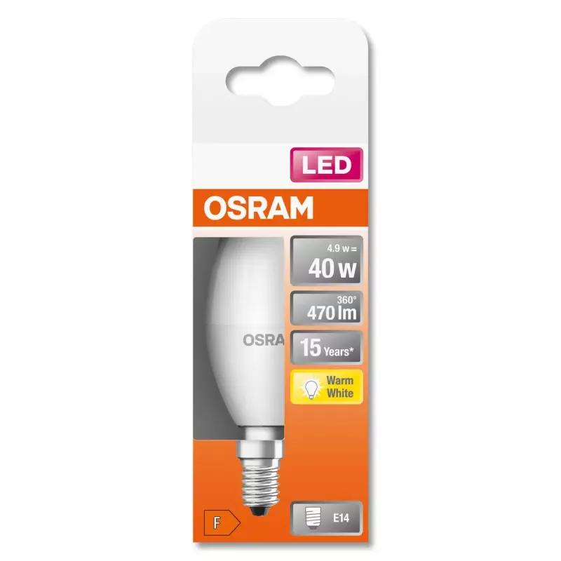 LED-lamppu Ledvance STAR 5 W E14, 2700 K lämmin valkoinen, 470 lm