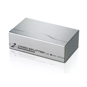 ATEN 2-porttinen VGA-videosplitteri (350 MHz), VGA, 2x VGA, 1920 x 1440 pikseliä, hopea, metalli, 30 m