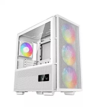 PC-kotelo DeepCool CH560 DIGITAL WH Midi-Tower — valkoinen, EATX/ATX, karkaistu lasi, RGB-tuulettimet, USB-C