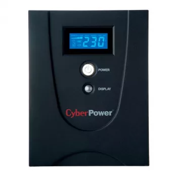 Keskeytymätön virransyöttö CYBERPOWER VALUE2200EILCD, 2,2 kVA (1320 W), 6 AC-lähtöä, AVR, LCD, tornimalli, 230 V