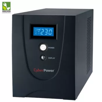 Keskeytymätön virransyöttö CYBERPOWER VALUE2200EILCD, 2,2 kVA (1320 W), 6 AC-lähtöä, AVR, LCD, tornimalli, 230 V