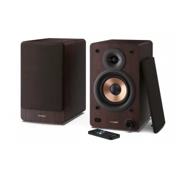Sharp BOOKSHELF SPEAKERS 2-tie ruskea johdollinen ja langaton 60 W