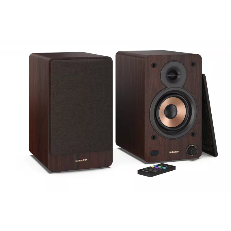 Sharp BOOKSHELF SPEAKERS 2-tie ruskea johdollinen ja langaton 60 W