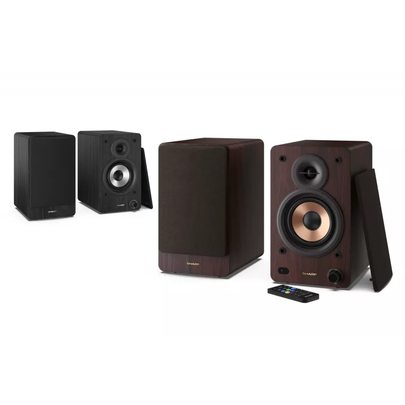 Sharp BOOKSHELF SPEAKERS 2-tie ruskea johdollinen ja langaton 60 W