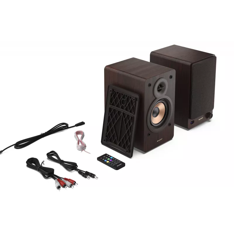 Sharp BOOKSHELF SPEAKERS 2-tie ruskea johdollinen ja langaton 60 W