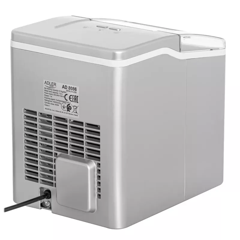 Adler AD 8086 jääpalakone teho 100 W hopea