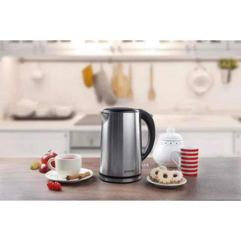 Gorenje K15DWS -vedenkeitin 1,5 l 2200 W musta, ruostumaton teräs