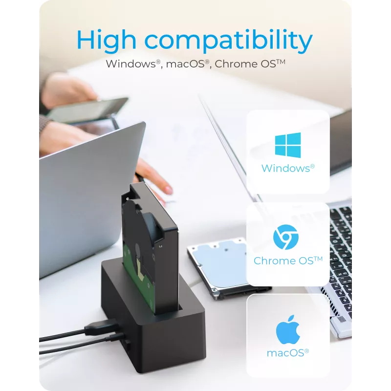 ICY BOX IB-1121-U3 USB 3.2 Gen 1 (3.1 Gen 1) Type-A musta