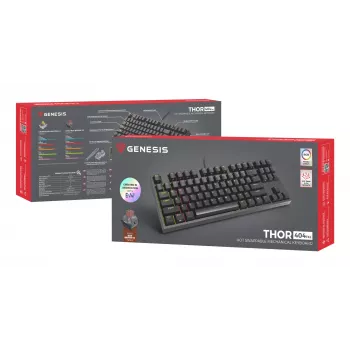 GENESIS Thor 404 TKL näppäimistö pelaaminen USB QWERTY US-englanti musta
