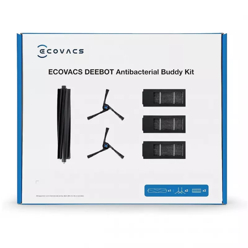 Tarvikepakkaus Ecovacs DKT060099 robotti-imuriin musta 6 kpl
