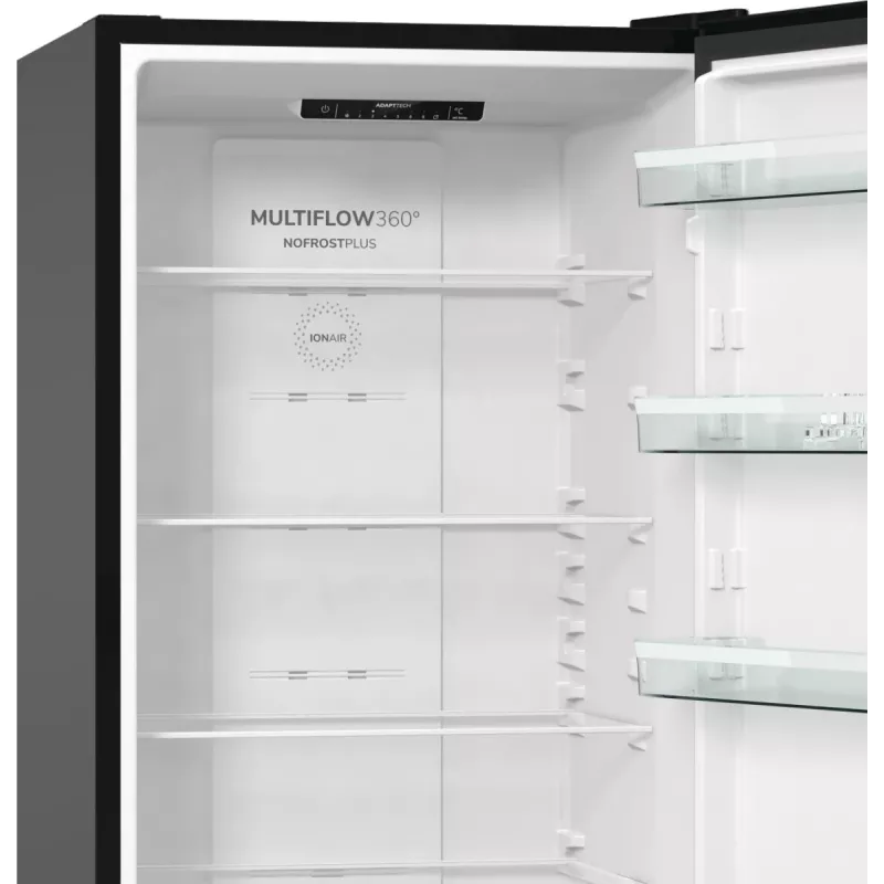 Gorenje NRK6202EBXL4 jää-pakastinyhdistelmä vapaasti seisova 331 L musta