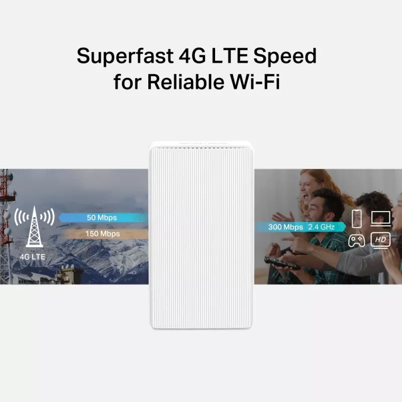 MERCUSYS MB110-4G WLAN-reititin Ethernet yksitaajuus (2,4 GHz) - valkoinen