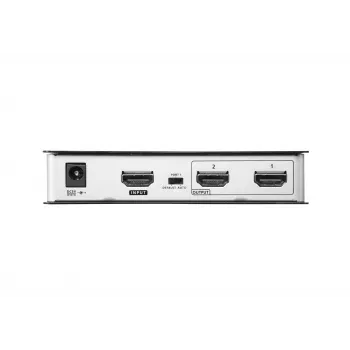 ATEN 2-porttinen True 4K 60 Hz (4:4:4), HDMI-jakaja, HDMI, 2x HDMI, 4096 x 2160 pikseliä, musta, metalli, 4K Ultra HD