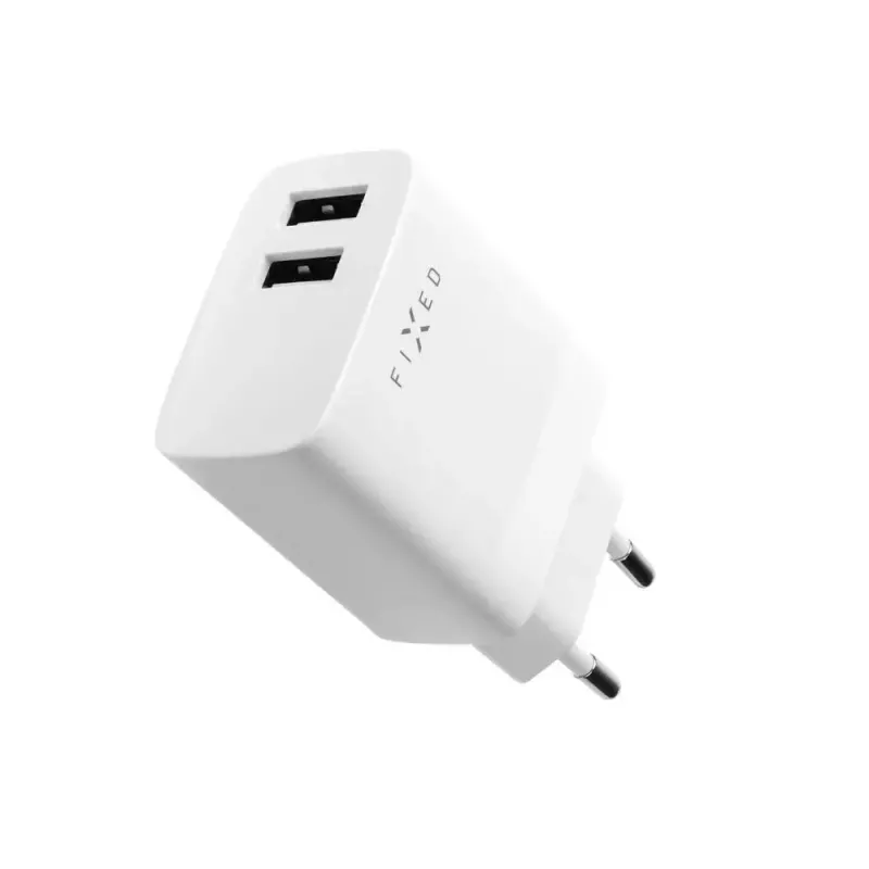 Laturi mobiililaitteille FIXED FIXC17N-2U-WH AC pikalataus älypuhelin tabletti valkoinen