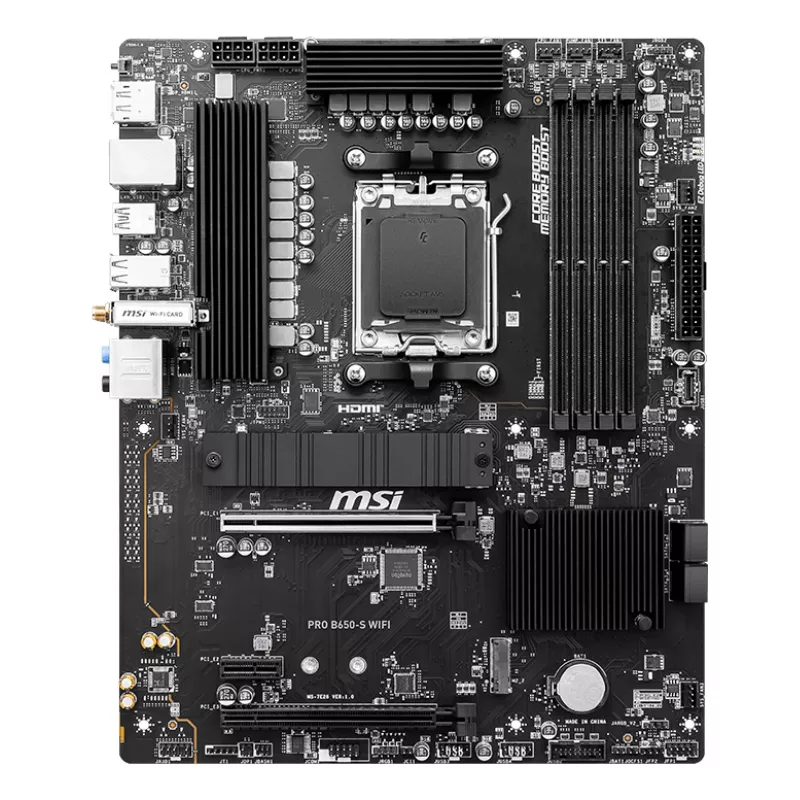MSI PRO B650-S WIFI emolevy AMD B650 kanta AM5 ATX