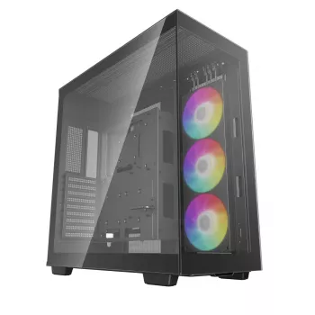 DeepCool CH780 Full Tower -pelikotelo, E-ATX, karkaistu lasin sivuikkuna, ilman virtalähdettä, musta