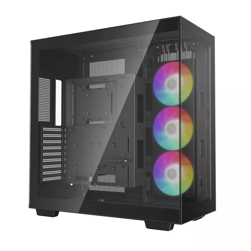 DeepCool CH780 Full Tower -pelikotelo, E-ATX, karkaistu lasin sivuikkuna, ilman virtalähdettä, musta
