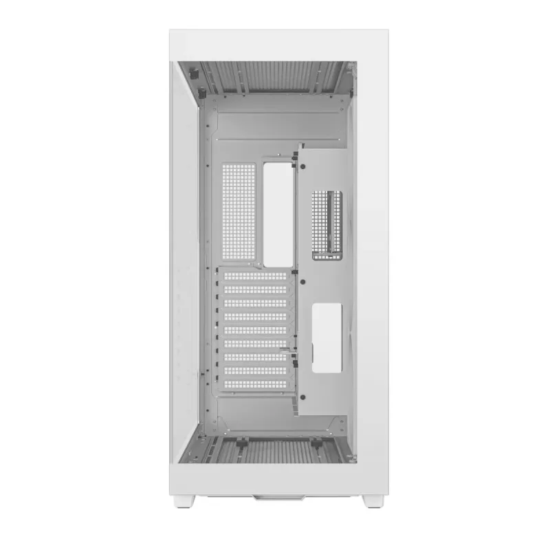 DeepCool CH780 WH Full Tower -pelikotelo, E-ATX, karkaistu lasin sivuikkuna, ilman virtalähdettä, valkoinen