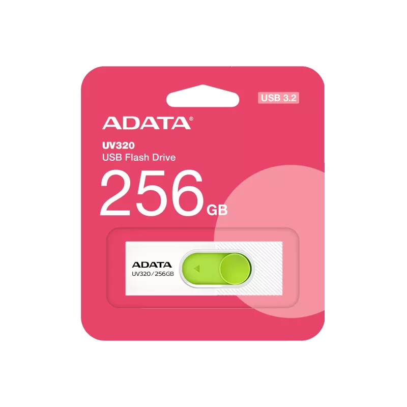ADATA UV320 USB-muistitikku 256 GB USB Type-A 3.2 Gen 1 (3.1 Gen 1) vihreä, valkoinen