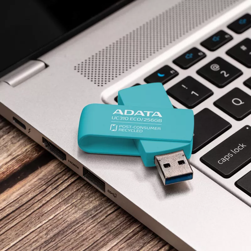 ADATA UC310 ECO USB-muistitikku 256 GB USB Type-A 3.2 Gen 1 (3.1 Gen 1) vihreä