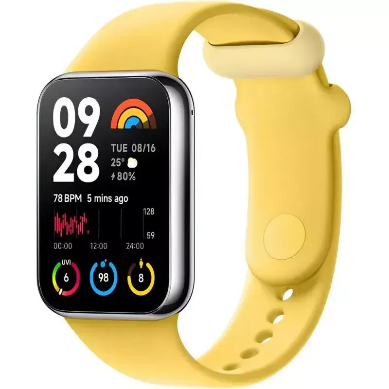 TPU-vaihtoranneke Xiaomi Smart Band 8 Pro – sitruunankeltainen