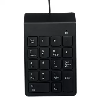 Numeerinen näppäimistö GEMBIRD KPD-U-03 USB 18 näppäintä Scissorswitch, 1,45 m kaapeli, musta