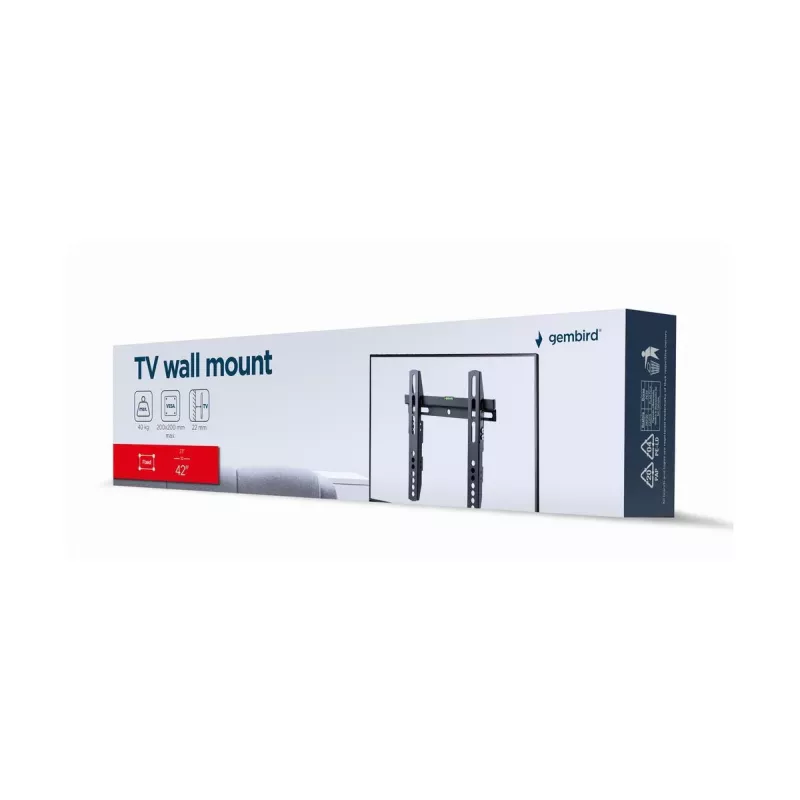 TV-teline Gembird WM-42F-02 musta 40 kg kantavuus 23–42