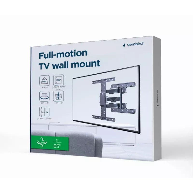 GEMBIRD täysin liikkuva TV-seinäteline, 81,3 cm (32