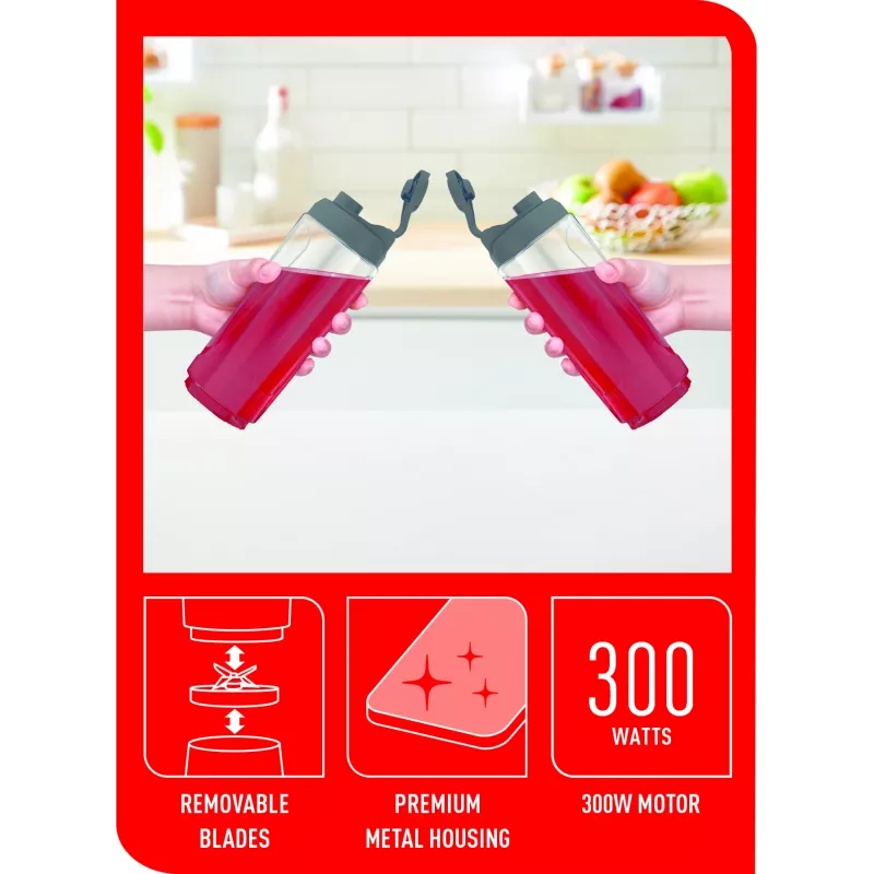 Tefal Mix&Move BL15FD 0,6 L pöytäblenderi 300 W ruostumaton teräs