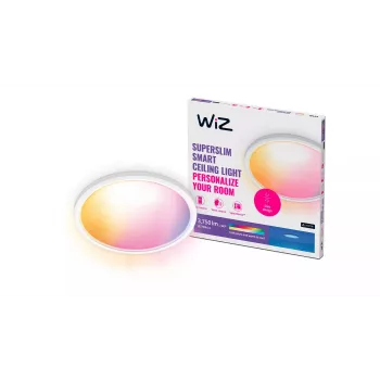 WiZ Superslim Ceiling 32 W, älykäs kattovalaisin, Wi-Fi/Bluetooth, valkoinen, Wi-Fi 4 (802.11n), 802.11b, 802.11g, LED, muovi
